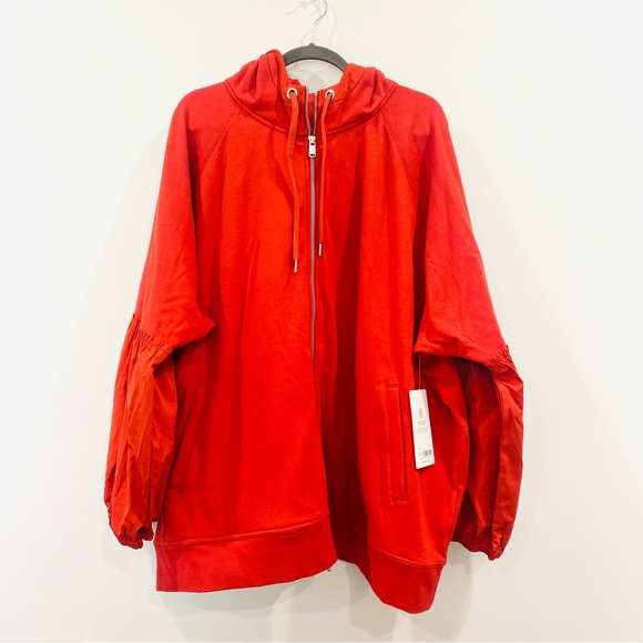 ATHLETA On My Way Triumph Zip-Up Hoodie Organic Cotton Orange Rust Size 3X - Picture 6 of 15